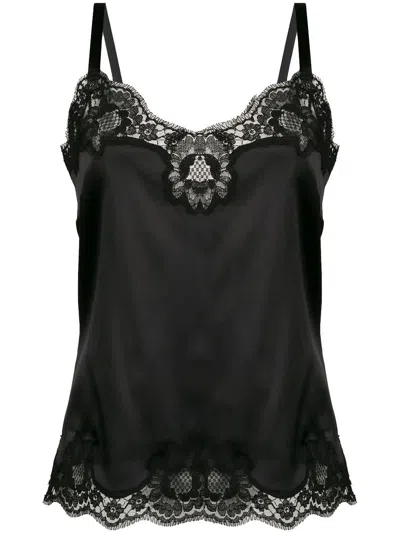 Dolce & Gabbana Women's Black Lace Lingerie Top For Ss23 Season