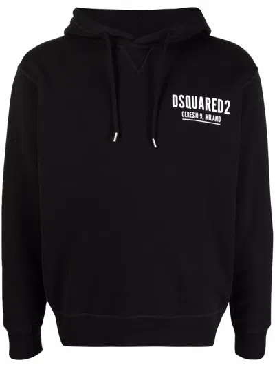 Dsquared2 Black Cotton Men's Sweatshirt For Fw21 Season