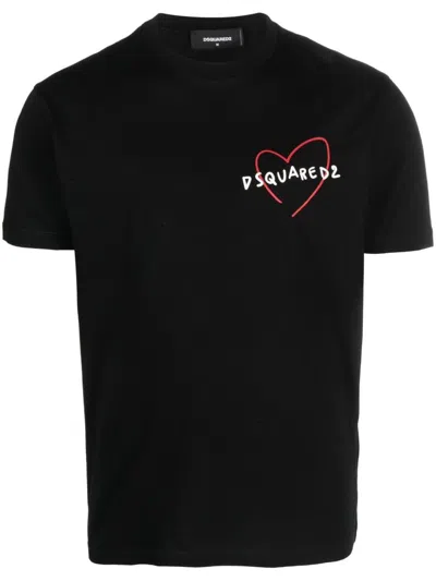 Dsquared2 Black Fw23 T-shirt For Men