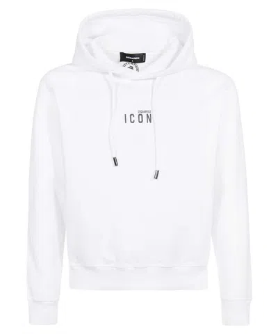 Dsquared2 Men's White Cotton Hoodie For Ss23