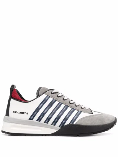 Dsquared2 Monochrome Canvas Sneaker In White