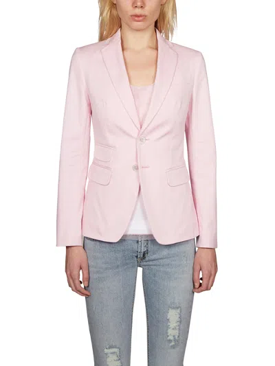 Dsquared2 Pink Two Button Stretch Cotton Jacket For Women