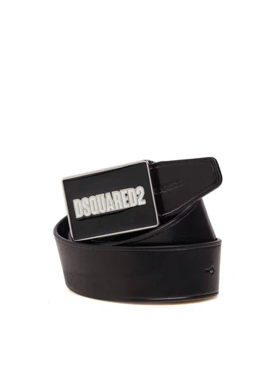 Dsquared2 Stylish Black Leather Belt For Men