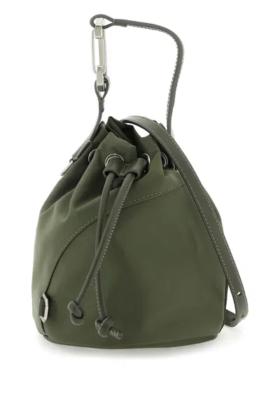 Eéra Green Rocket Nylon Bucket Handbag For Women
