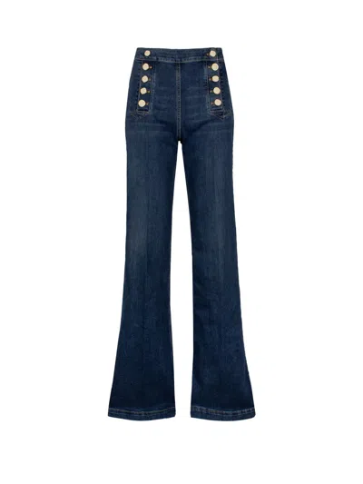 Elisabetta Franchi High-rise Bootcut Jeans In Blue