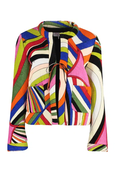 Emilio Pucci Iride Multicolor Cotton Jacket For Women