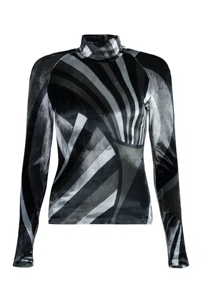 Emilio Pucci Multicolor Chenille Printed Long-sleeve Top For Women