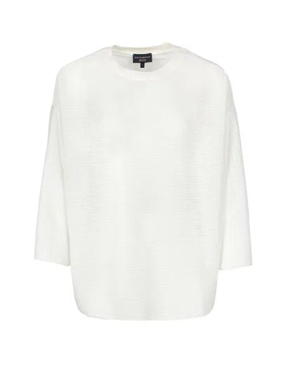 Emporio Armani Icon Semi-sheer T-shirt In White