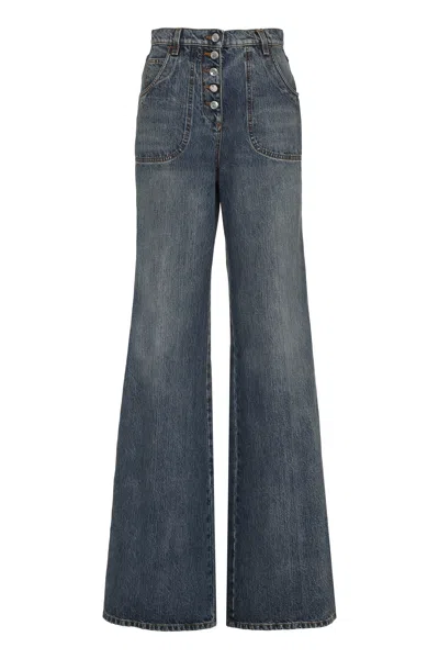 Etro High-rise Flared Jeans In Denim