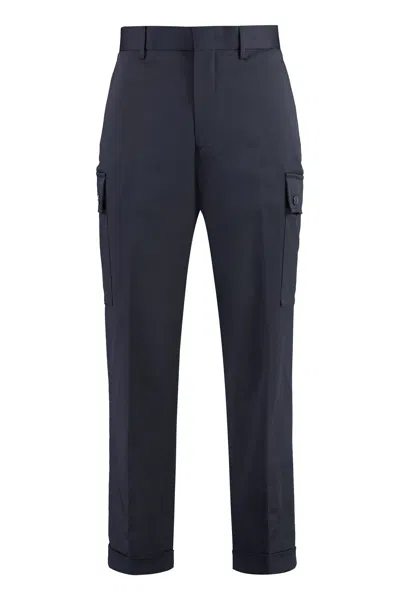 Etro Cotton Cargo-trousers In Blue