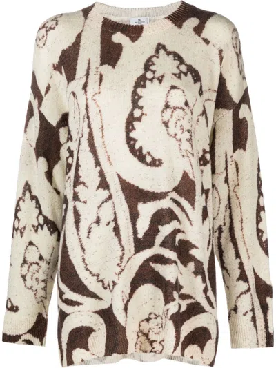 Etro Paisley-patterned Wool Jumper In White