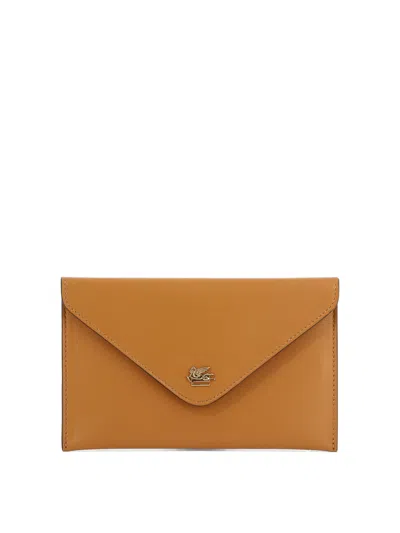 Etro Stylish Brown Pegasus Pouch Handbag For Women