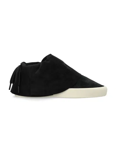Fear Of God Black Suede Leather Moc Low Sneakers For Men