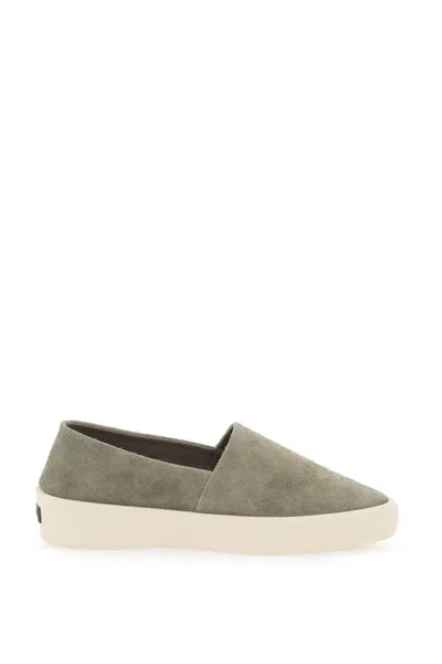 Fear Of God Gray Suede Espadrille Slip-on Sneakers For Men In Grey