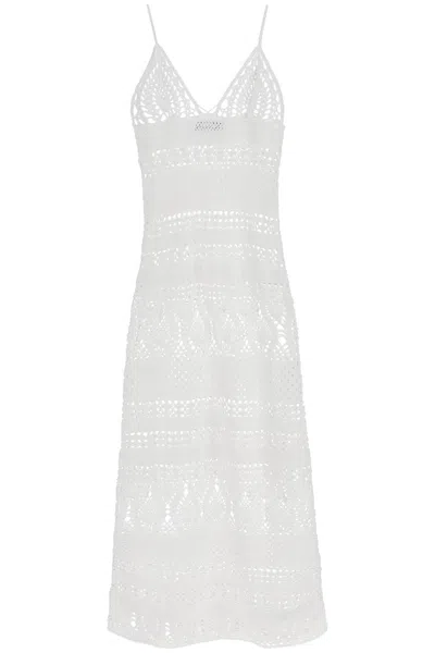 Dsquared2 Crochet-knit Maxi Dress In White