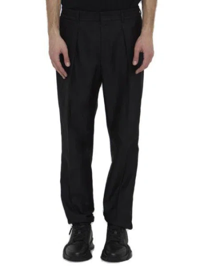 Fendi Men's Nero Cotton Blend Pants For Ss24 In Black