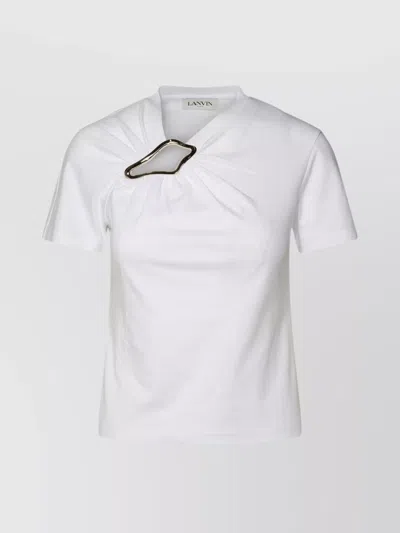 Lanvin Metallic-detail T-shirt In White