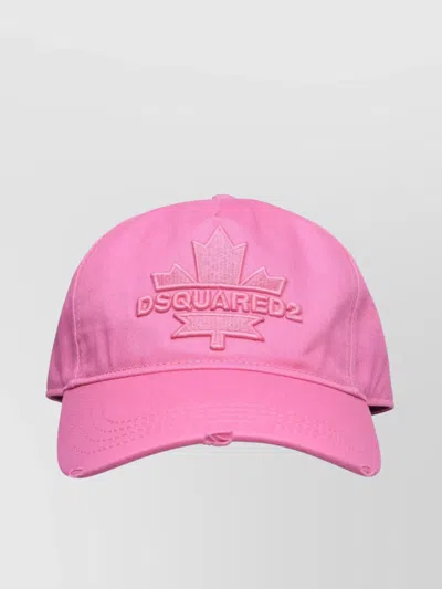 Dsquared2 Logo-embroidered Cotton Hat In Pink