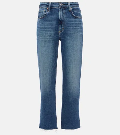 Citizens Of Humanity Daphne High-rise Cropped Straight Jeans In Blue