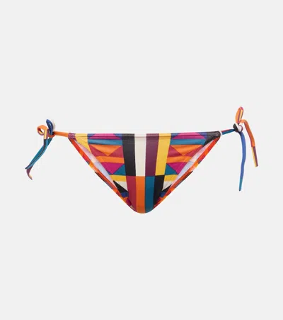 Eres Reflexe Geometric-print Bikini Bottoms In Multicolor