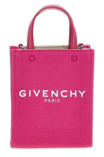 Givenchy G-tote Mini Canvas Shopping Bag In Pink