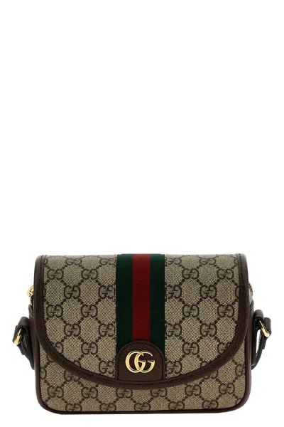 Gucci Ophidia Gg-canvas Shoulder Bag In Brown