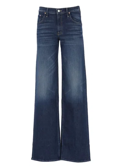 Mother The Down Low Spinner Heel Straight-leg Jeans In Blue