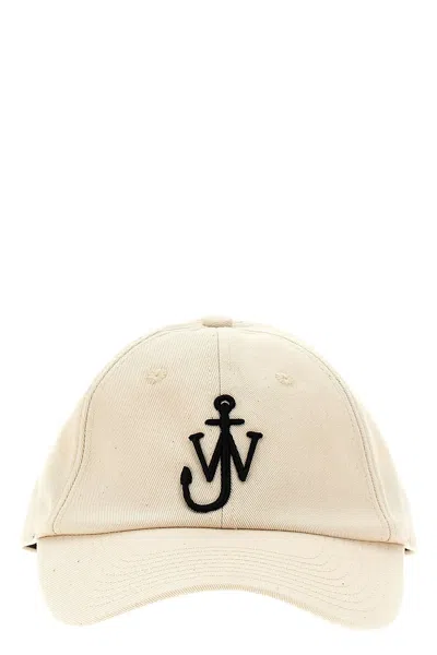 Jw Anderson Baseball Cap With Anchor Logo In Cream