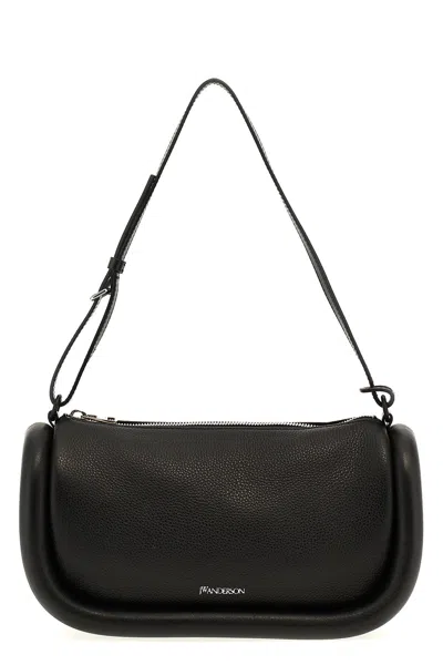 Jw Anderson The Bumper Leather Crossbody Bag In Black
