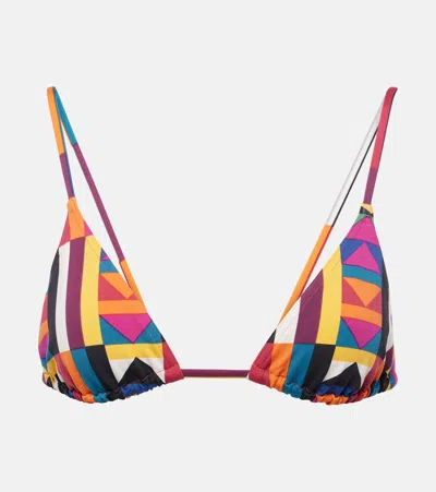 Eres Space Printed Bikini Top In Multicoloured