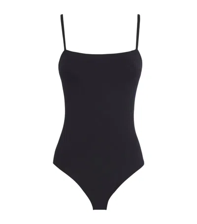 Eres Square-neck Aquarelle Swimsuit In Black