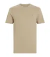 Allsaints Mens Moorland Brown Brace Crewneck Cotton-jersey T-shirt