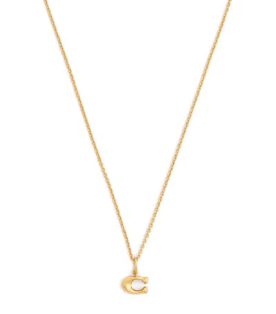 Coach Signature Chain Necklace In Gold