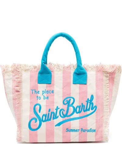 Mc2 Saint Barth Vanity Canvas Tote Bag In Pink