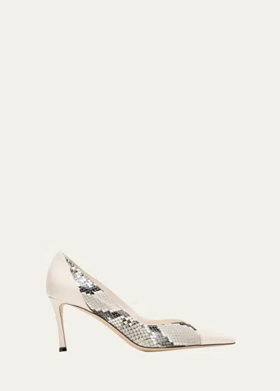 Jimmy Choo Cass 95mm Leather Pumps In Rcclt