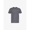 Sunspel Striped Cotton-jersey T-shirt In Blue