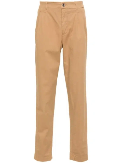Peserico Tapered Chino Trousers In Brown
