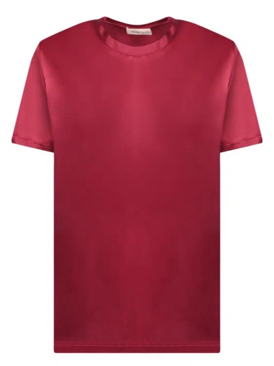Blanca Vita Bordeaux Silk Satin T-shirt In Red