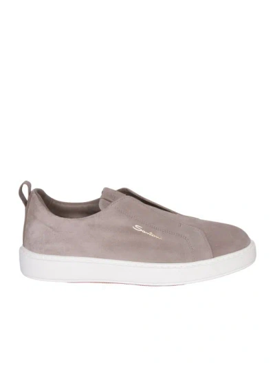 Santoni Slip-on Sneakers In Grey