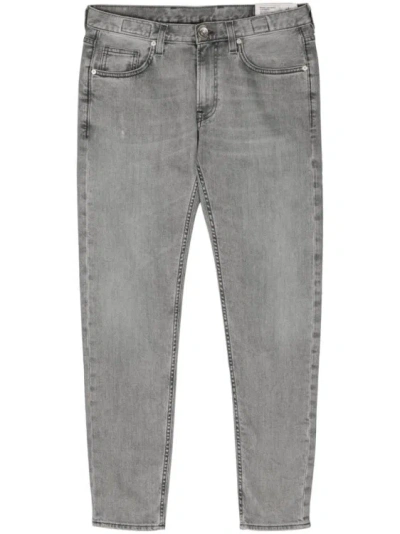 Eleventy Low-rise Skinny Jeans In Grey