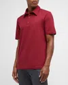 Brioni Men's Cotton Jersey Polo Shirt In Bordeaux