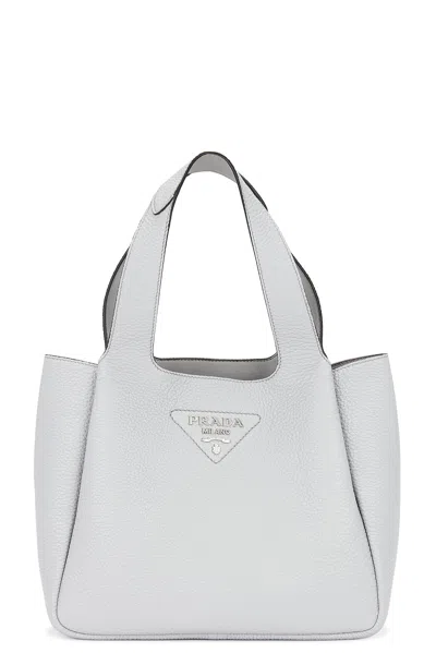 Prada Vitello Daino Dynamique Handbag In Grey