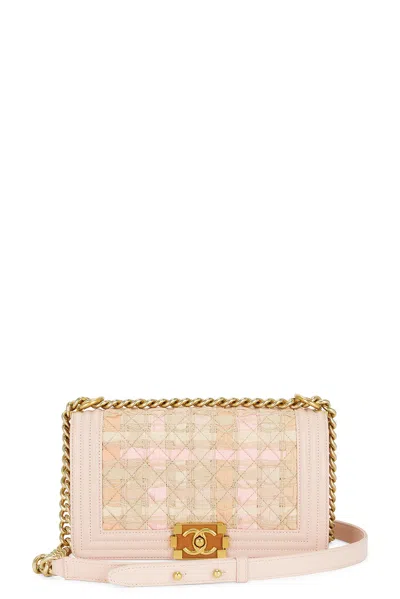 Pre-owned Chanel Chain Boy Bag In Pink