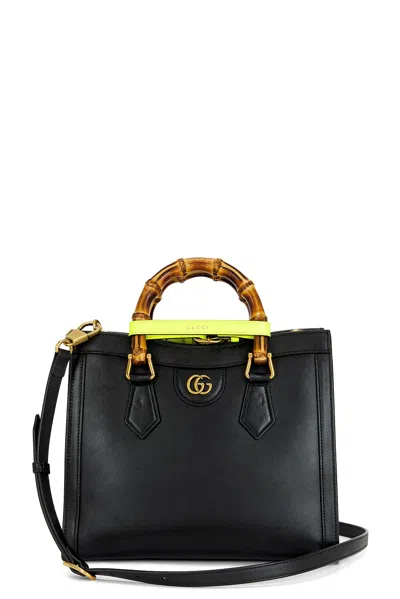 Gucci Bamboo Diana 2 Way Handbag In Black