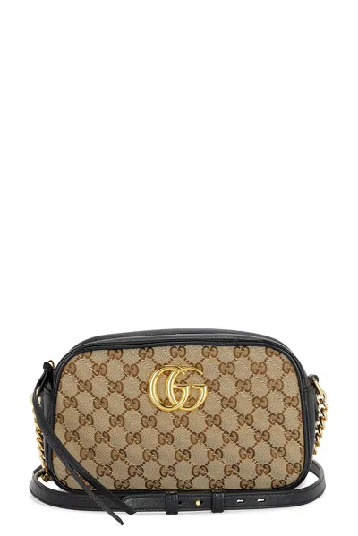 Gucci Gg Marmont Shoulder Bag In Beige