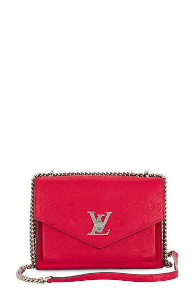Pre-owned Louis Vuitton Bb Leather Shoulder Bag In Red