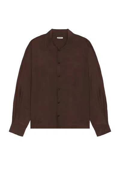 Bode Heartwood Long Sleeve Shirt In Brown