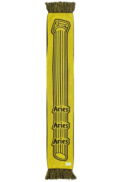 Aries Column Scarf In Black & Yellow