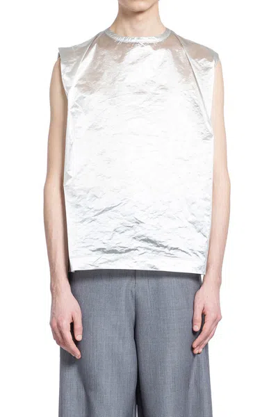 Karmuel Young Tank Tops In Silver