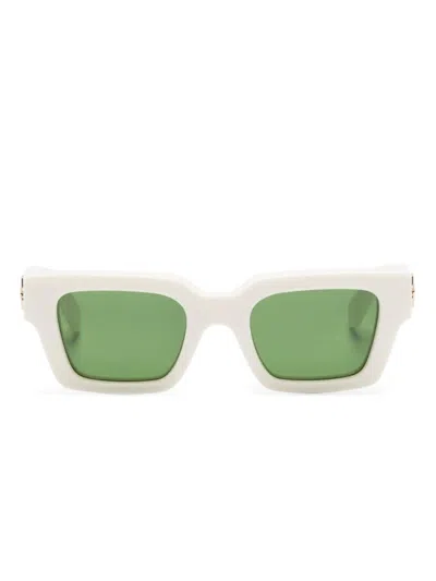 Off-white Arrows Motif Glasses In Cream